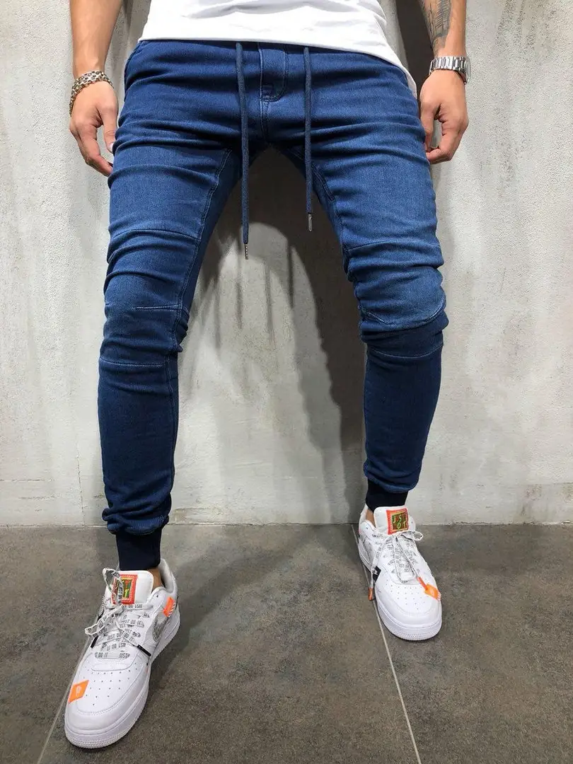 Denim fabric casual sports pants