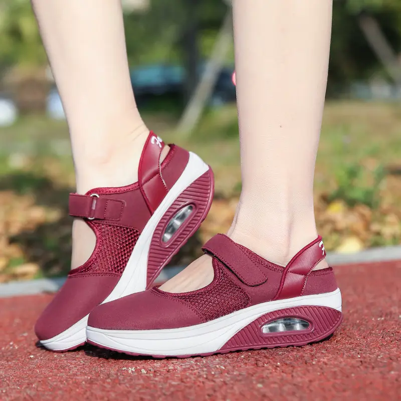 Air cushion sports shallow mouth women's shoes