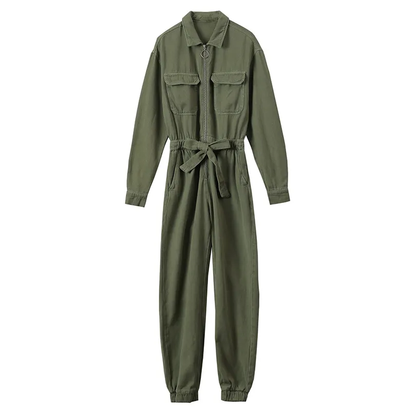 Overalls New Style Waist-tight Casual Jumpsuit - Green