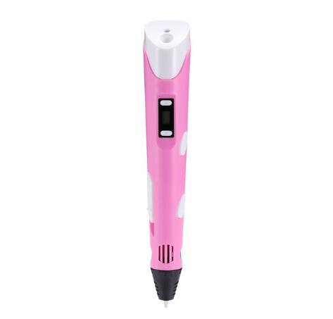 3D print pen 3D pen two generation graffiti 3D stereoscopic paintbrush children puzzle painting toys Pink USB