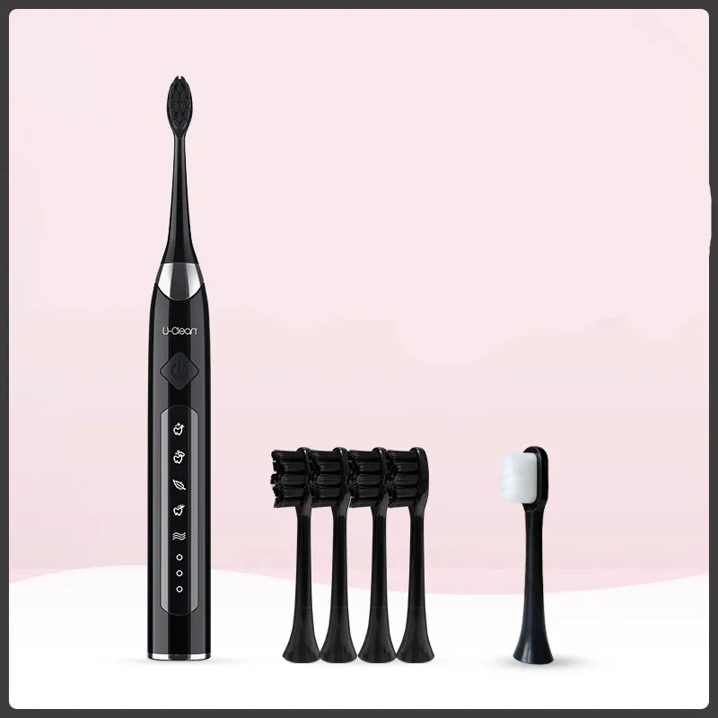 Sonic electric toothbrush soft hair - Black