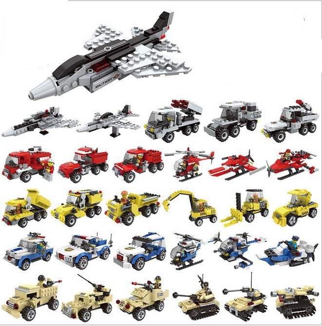 Star three-in-one urban engineering building blocks