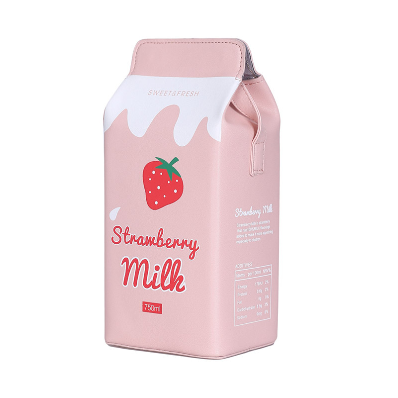 Milk box printed small square bag Pink - Shop at LoveMi