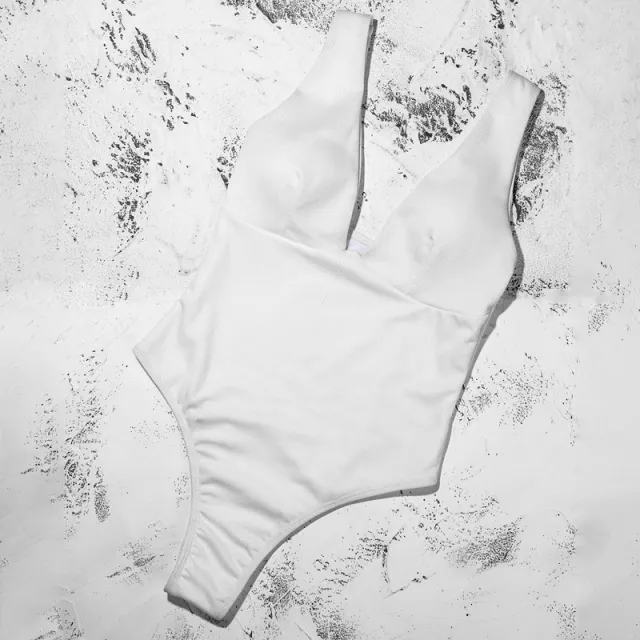 Sexy three color swimsuit integrated White - Shop at LoveMi