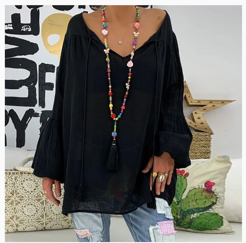 V-neck floating loose women's clothing
