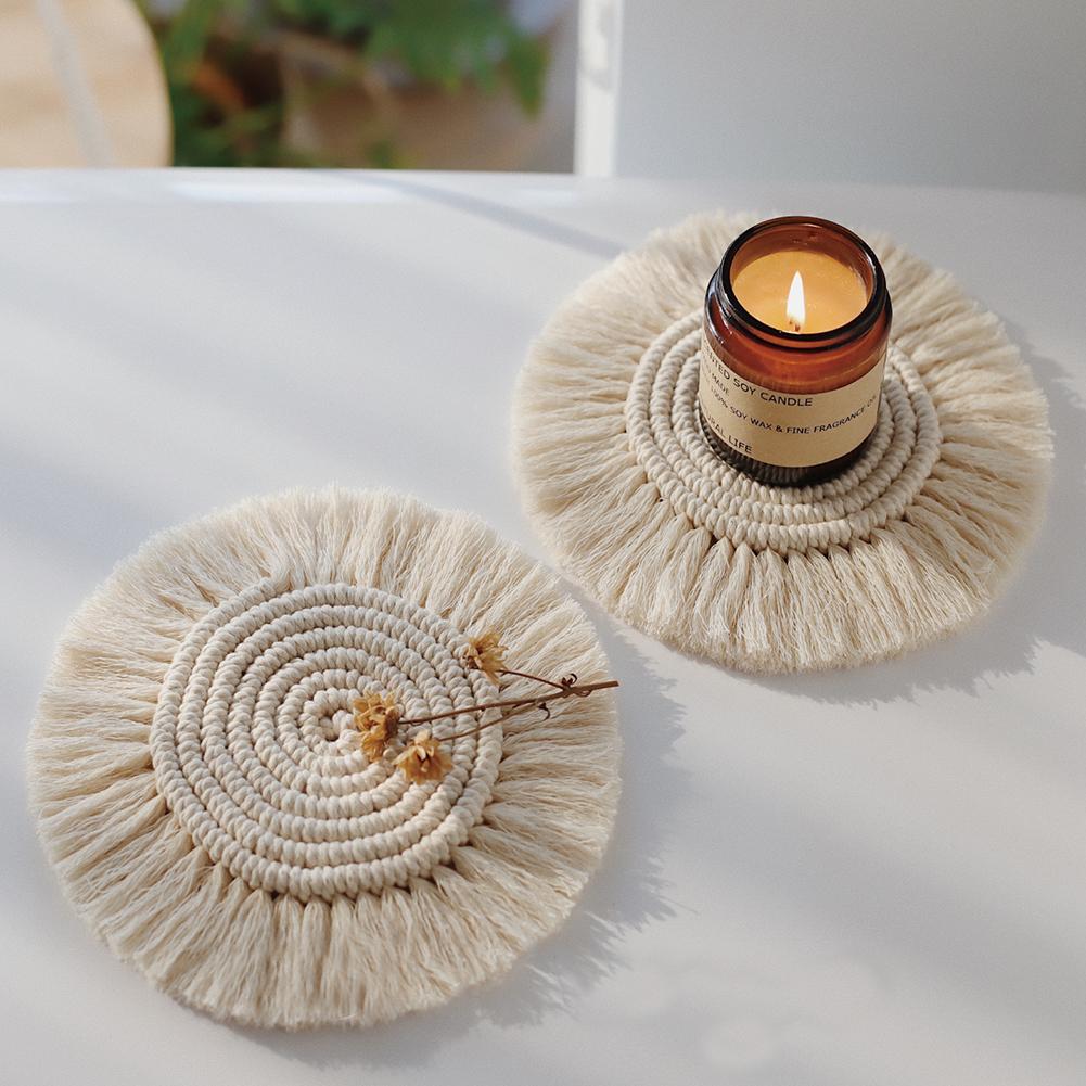 Hand-woven coasters