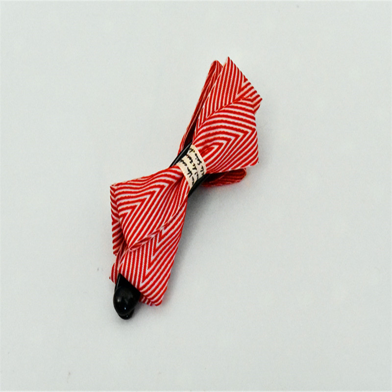 Twisted clip with herringbone bow Watermelon Red - Shop at LoveMi