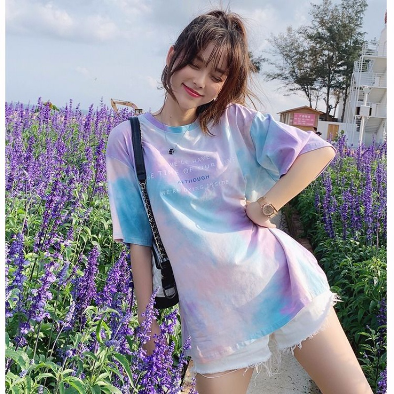 Tie-dye short sleeve T-shirt