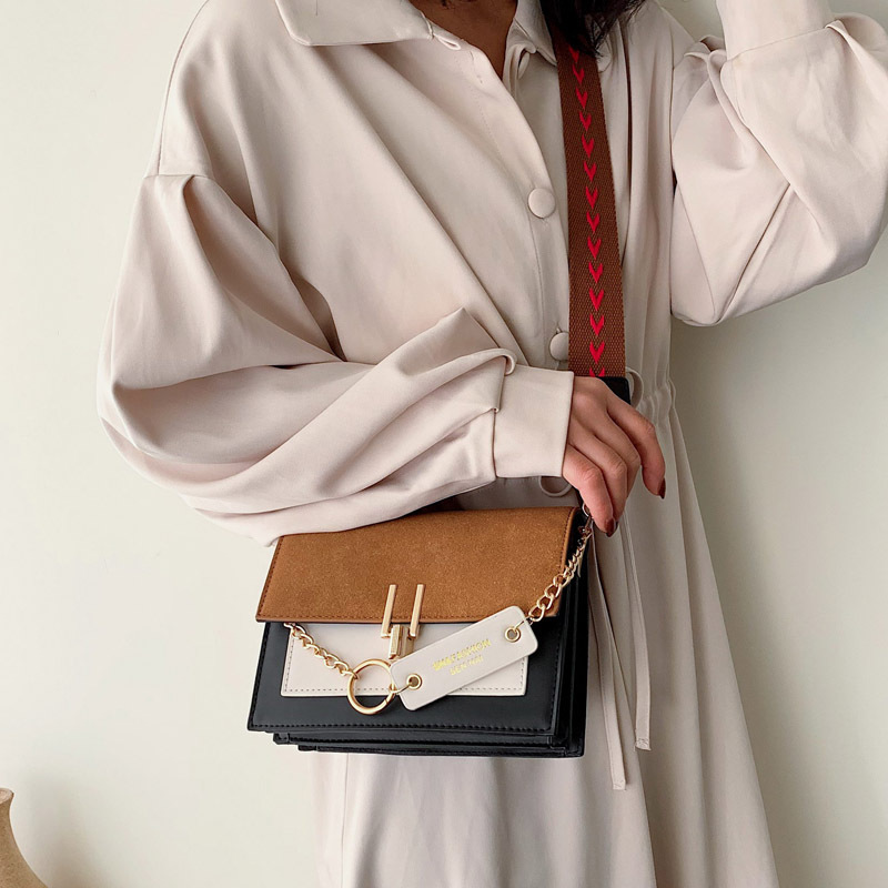 All-match color-matching small square bag