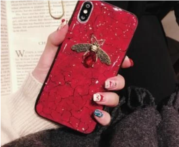 Marble pattern bee phone case - Image 3