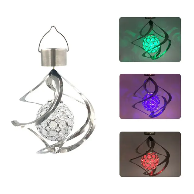 Outdoor Stainless Steel LED Solar Wind Bell
