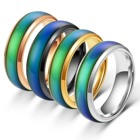 Color Changing Rings Stainless Steel Ring Mood Emotion Feeling