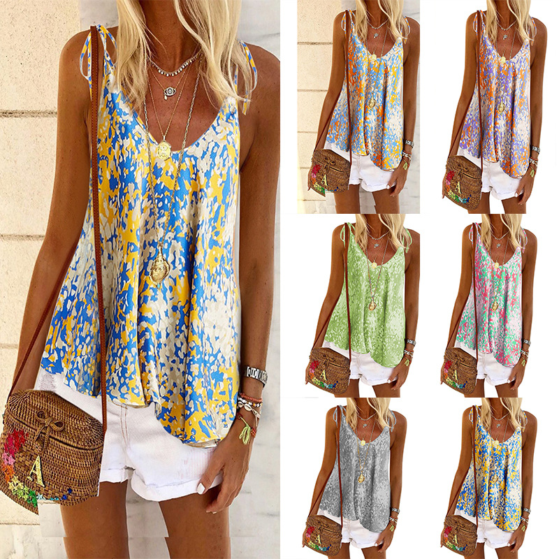 Digital printed floral vest sling