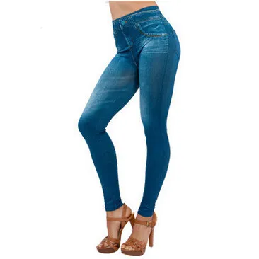 Printed hip elastic high waist leggings Blue - Shop at LoveMi