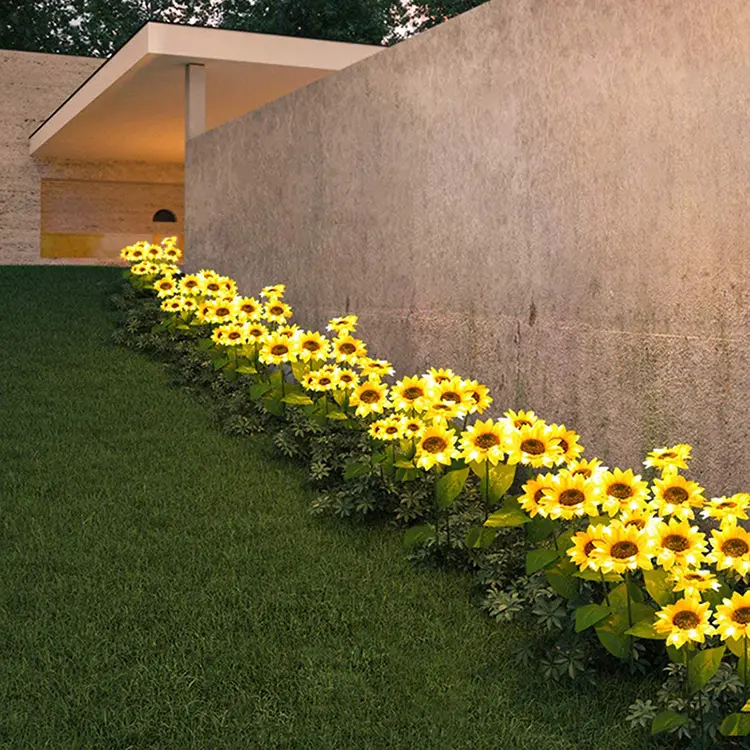 LED Solar Sunflower Lamps Light Decorative Lights