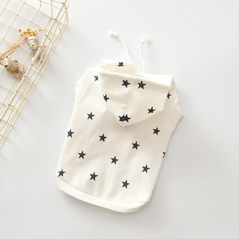 Small dog hoodie - White