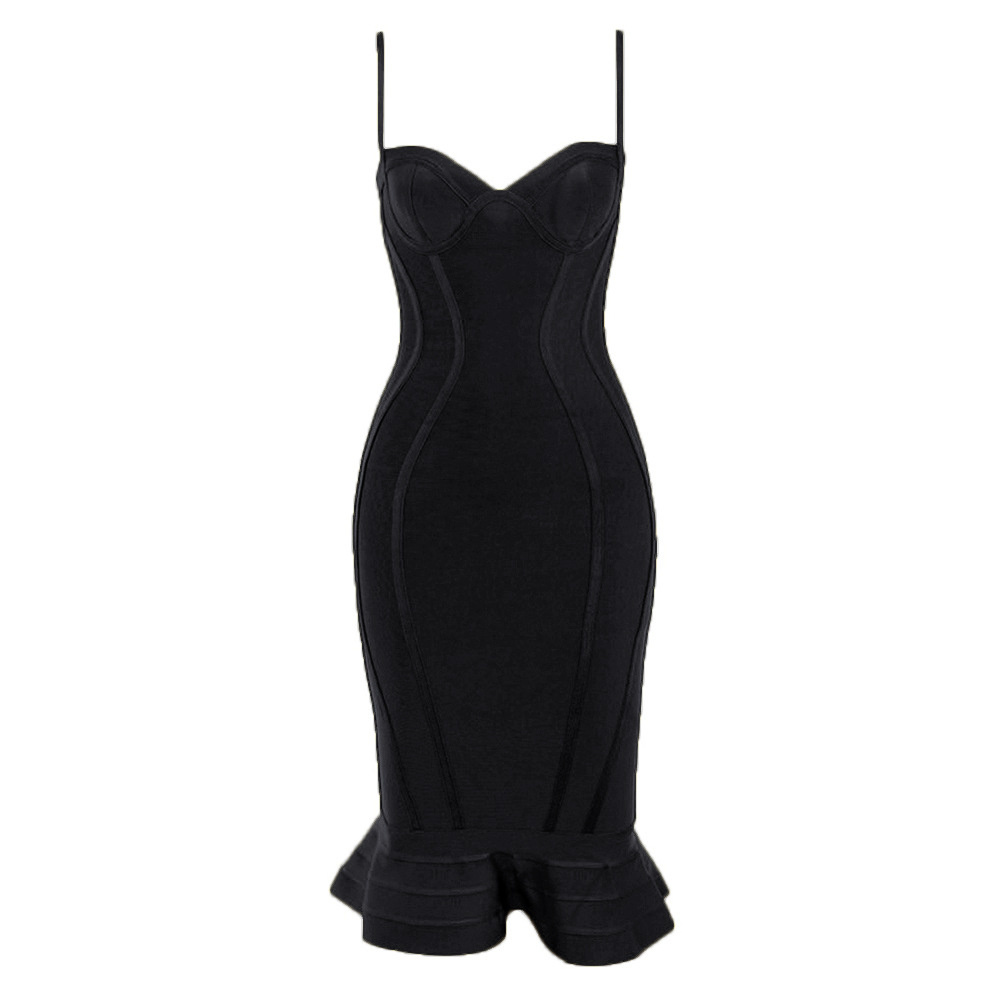 Lotus Leaf Suspender Knitted Dress, picture 5 of 5