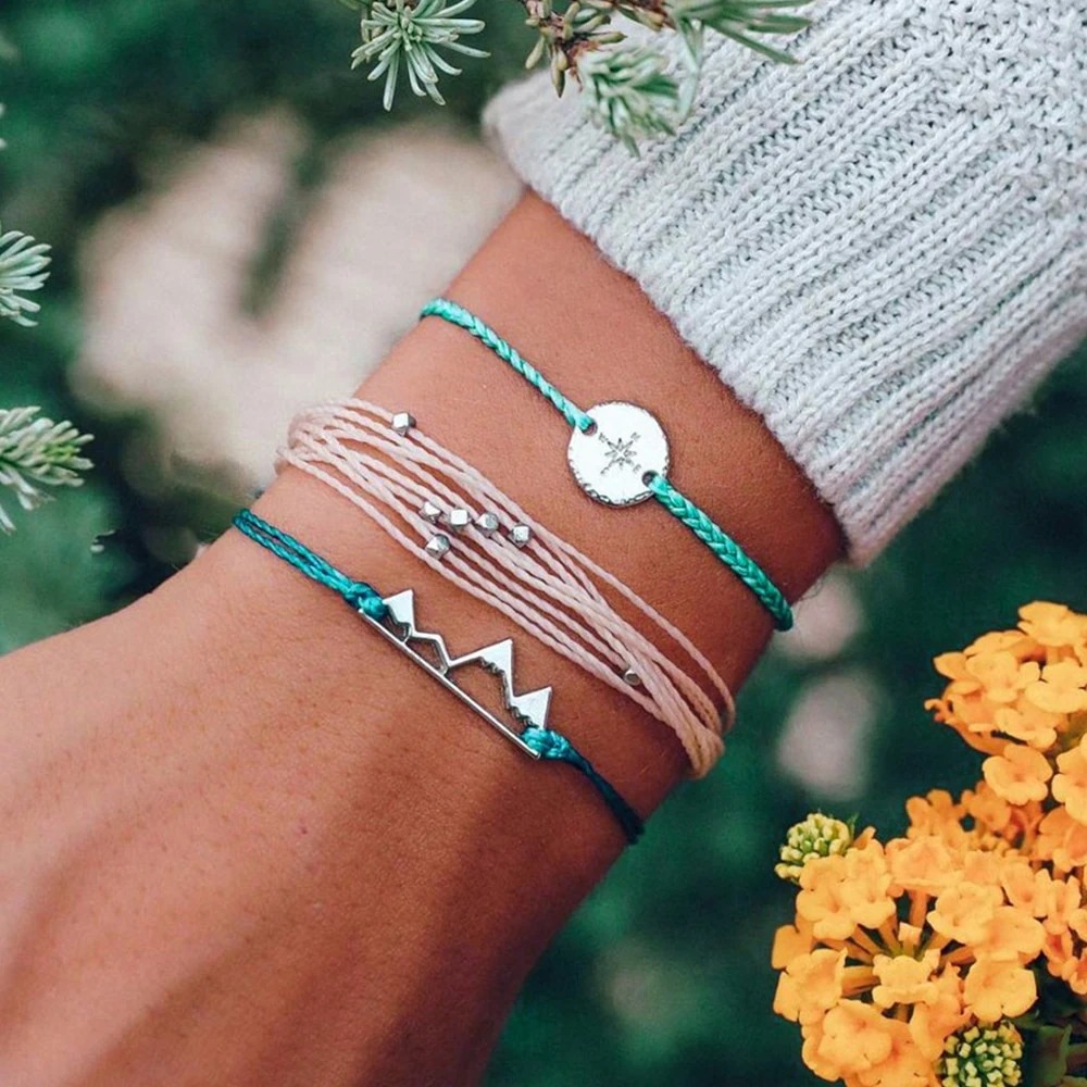 Compass Hollow Mountain Bracelet