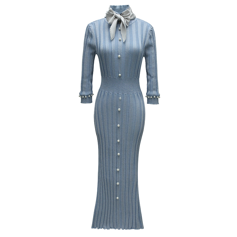 Dress female Korean version of the ladies' temperament slim slimming knitted skirt