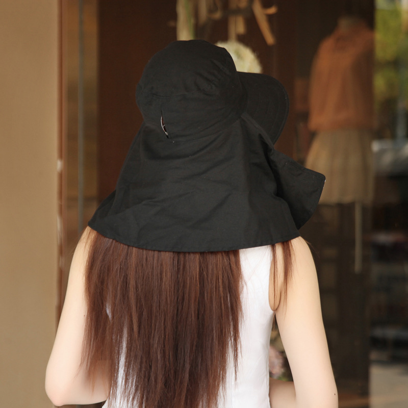 Outdoor sun-shading sunshade folding tea hat