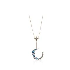 Star Moon Pendant - Blue - View 1