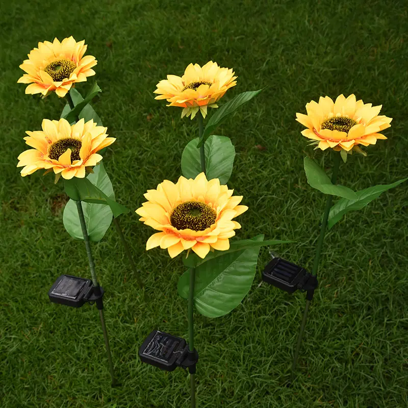 LED Solar Sunflower Lamps Light Decorative Lights
