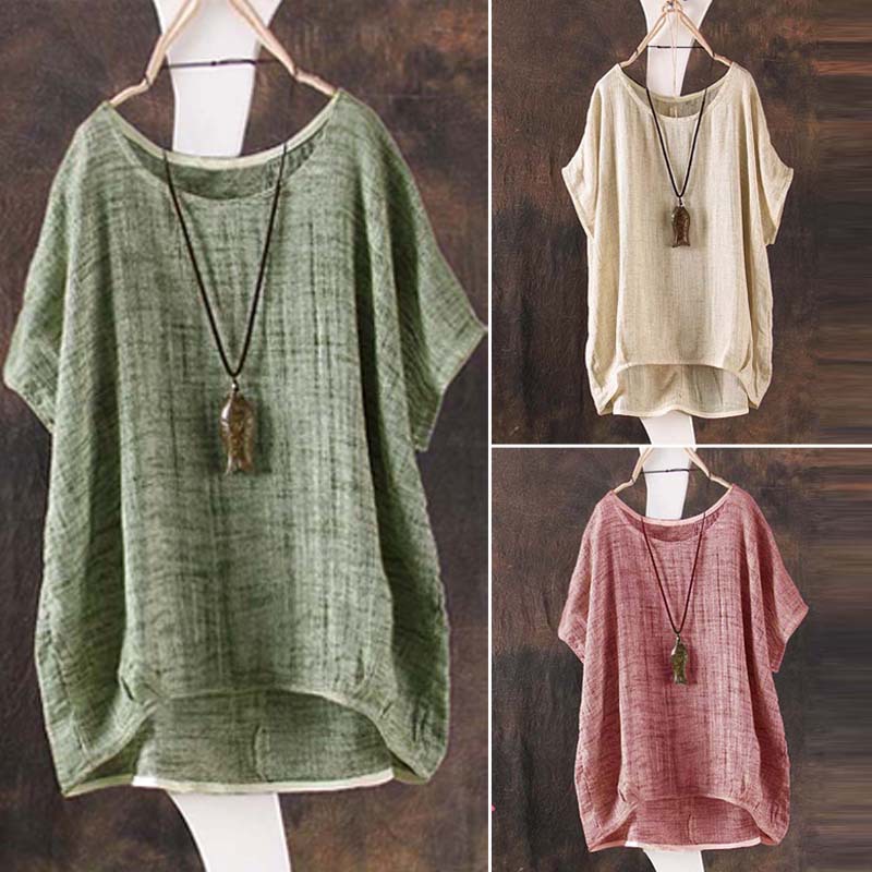 Ladies casual loose linen top