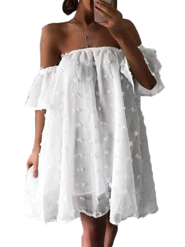 One-shoulder wrap dress