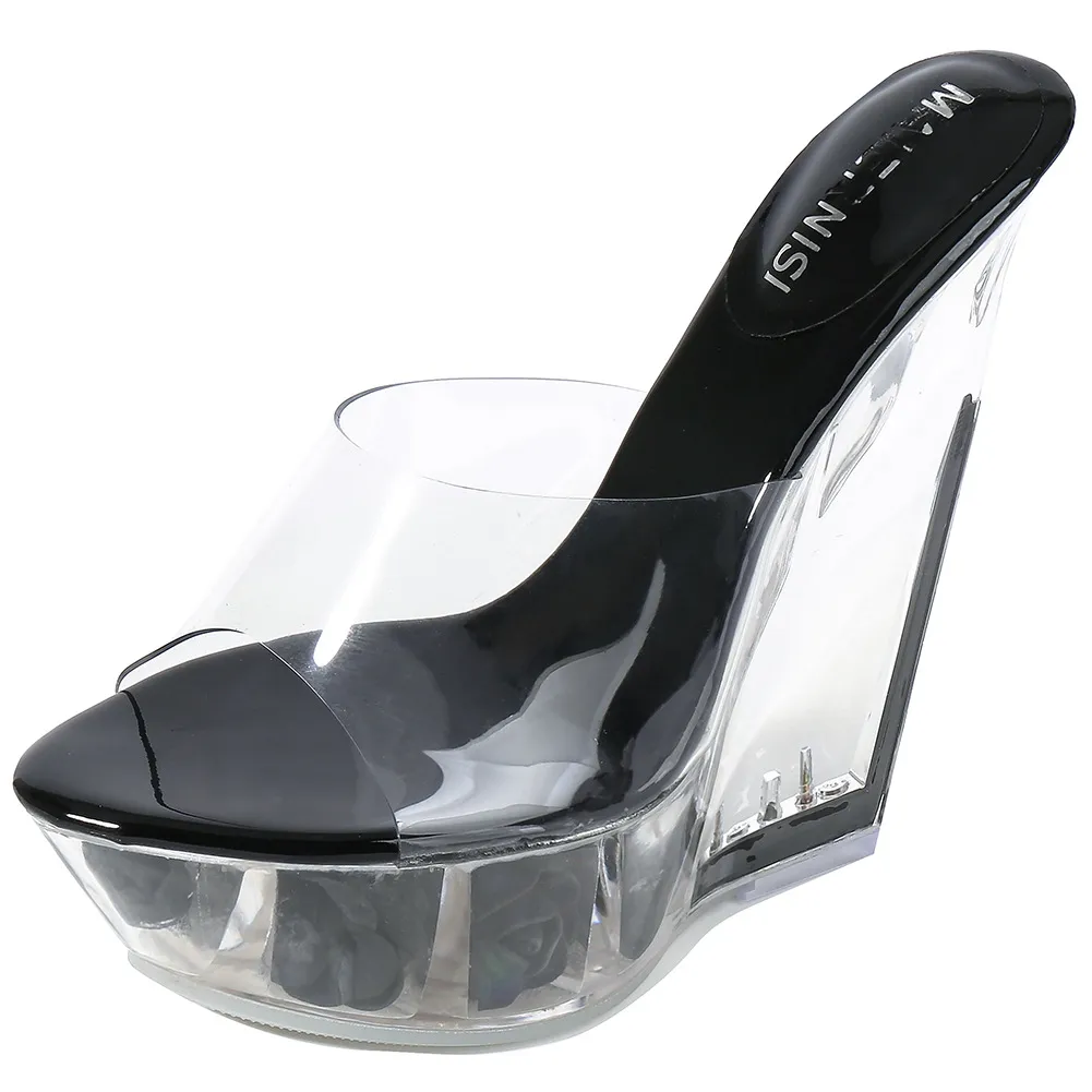 Transparent flower sandals - Transparent