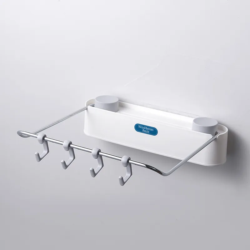 Multifunctional washbasin storage rack - White
