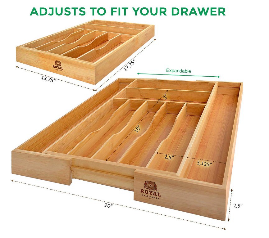 Drawer partition with groove
