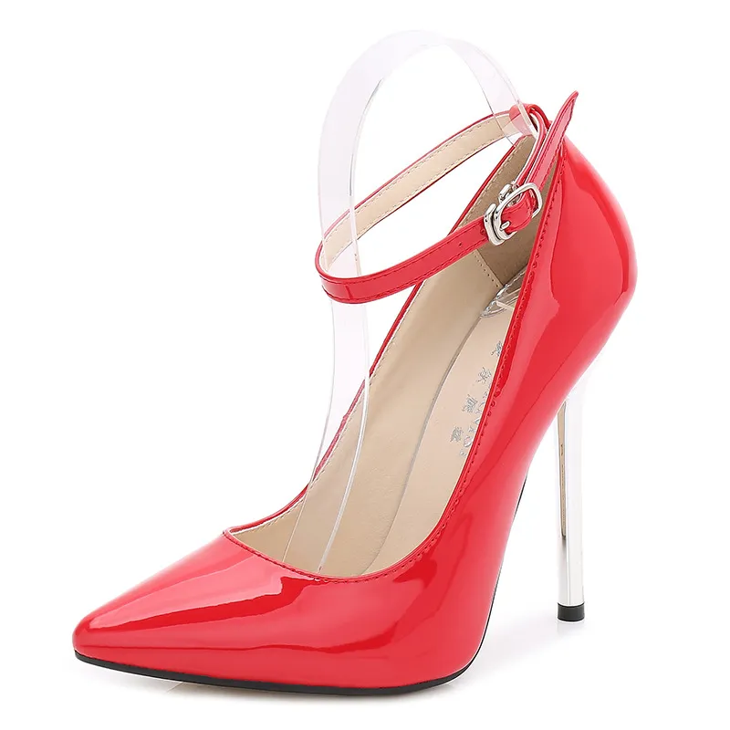 Professional pointed plus-size high heels - Red
