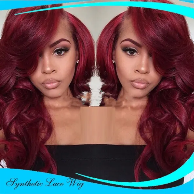 Extra long wig big wave wig Wine Red - Shop at LoveMi