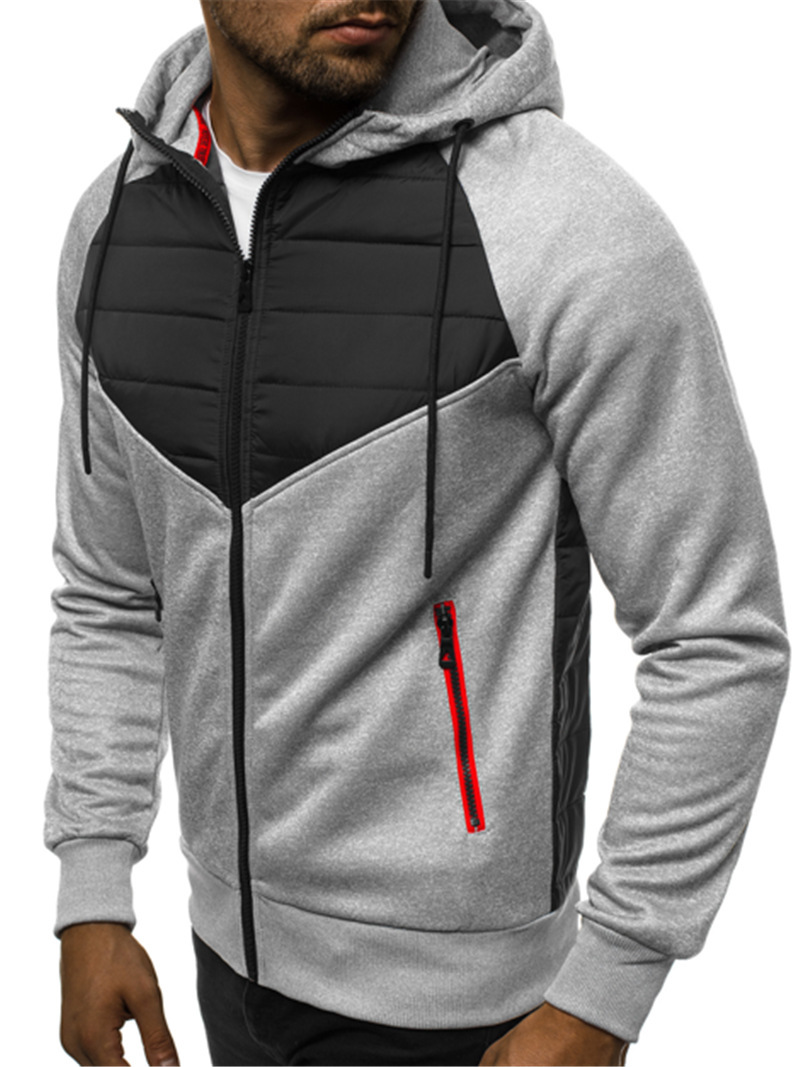Casual sweater zipper hooded sweater