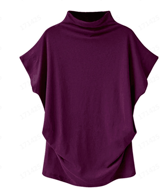 Loose large solid color half sleeve base coat