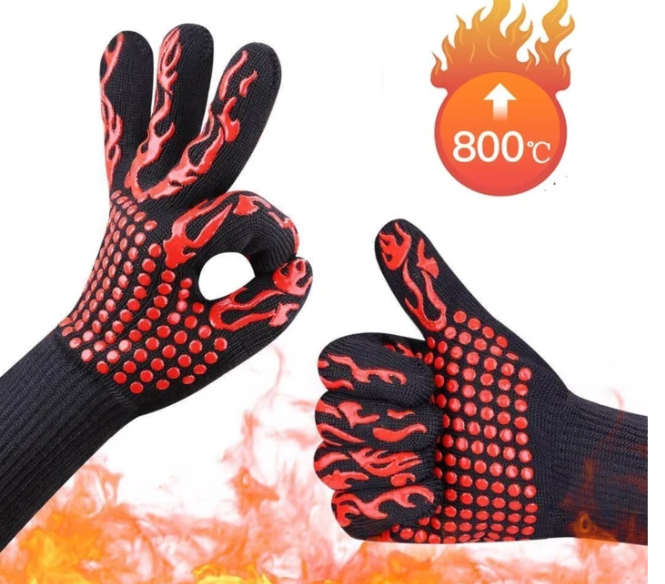 1 pair BBQ gloves