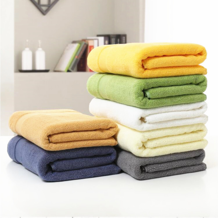 Cotton thickened plain colored bath towel — foto 2