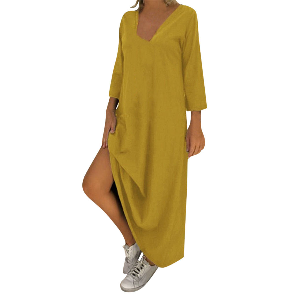V-neck long sleeve dress - Picture 7 of 7