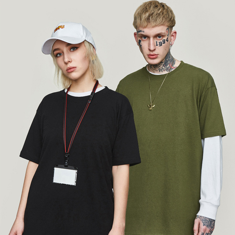 Solid color men and women short-sleeved T-shirt