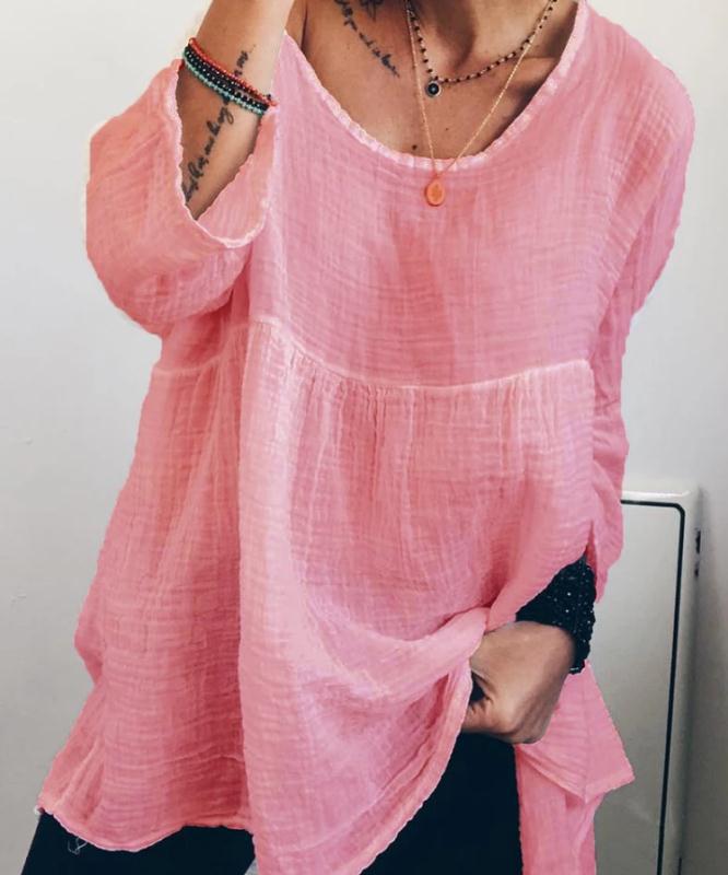 Explosion slub long sleeve women's clothing