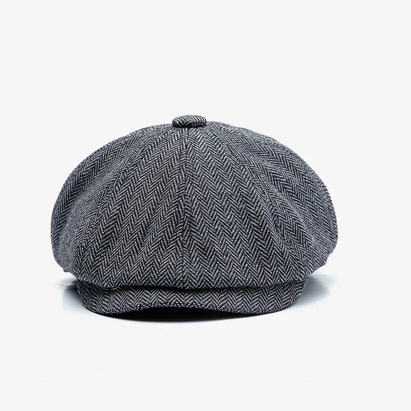 European and American beret classic retro hat - Grey