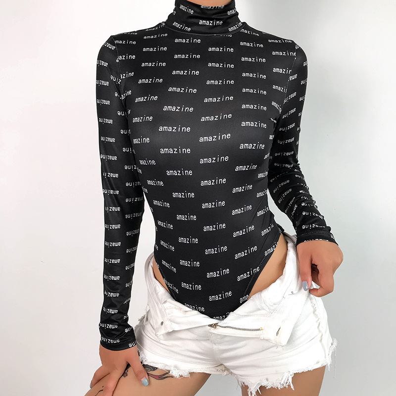 Turtleneck long sleeve jumpsuit