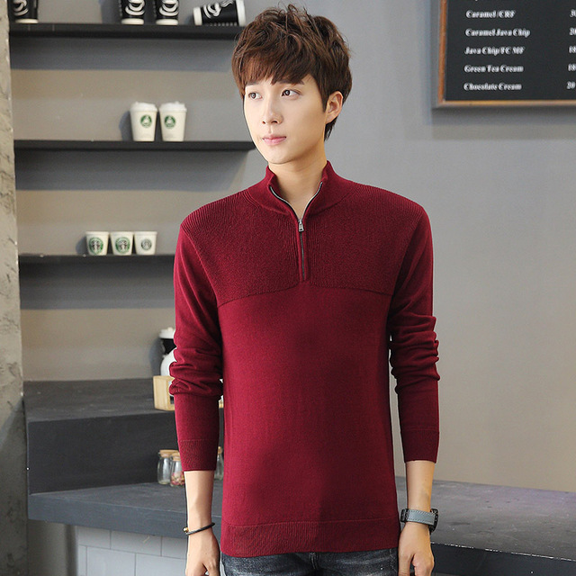 Solid color knitted bottoming shirt