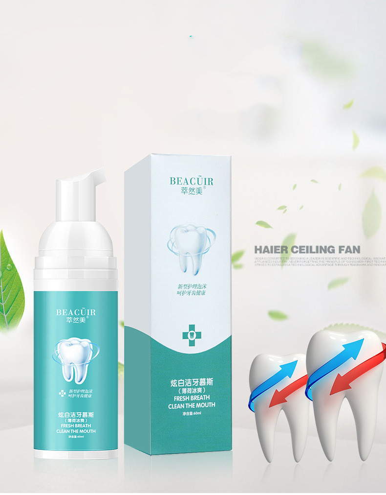 Remove bad breath foam tooth powder