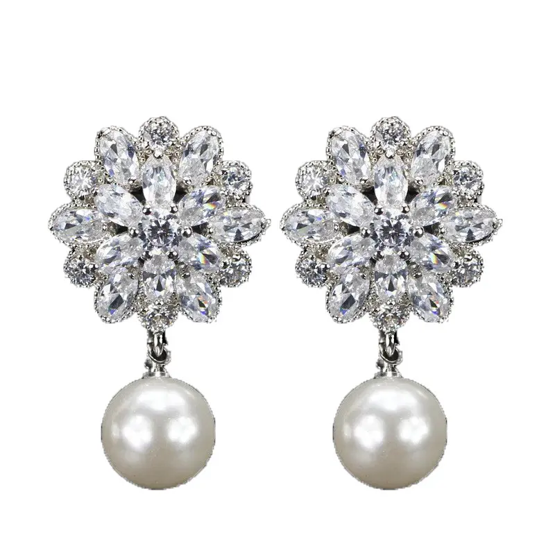 Ice Prism Micro-set Zircon Earrings