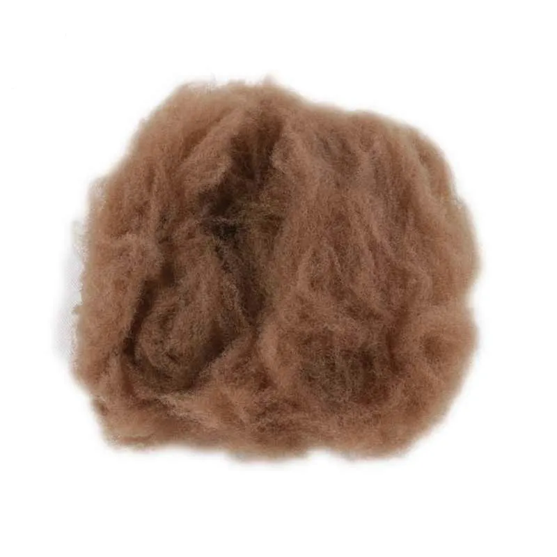 Dreads of hair are full of silk - Brown