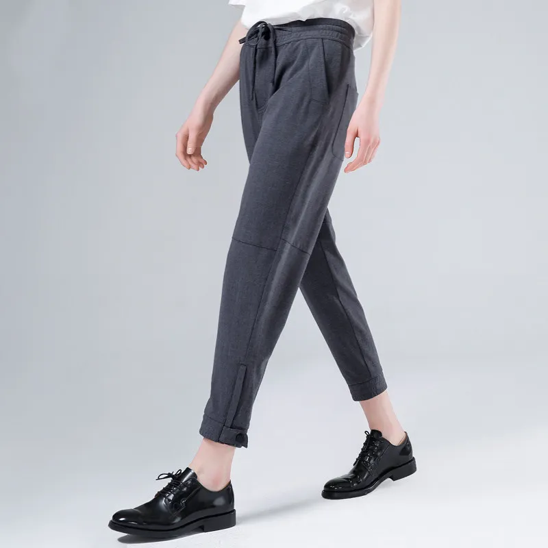 Spring pants Harun cropped pants - Dark Grey