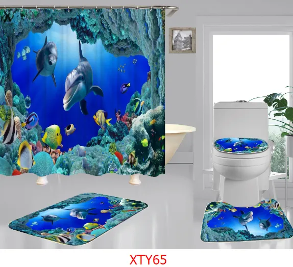 Ocean digital printing shower curtain - Shop at LoveMi