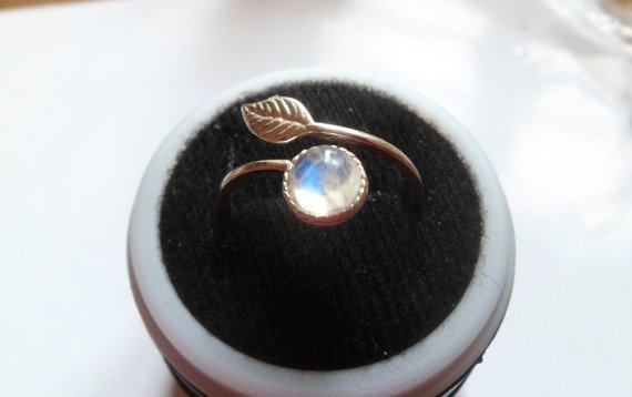Rainbow Feather Adjustable Ring