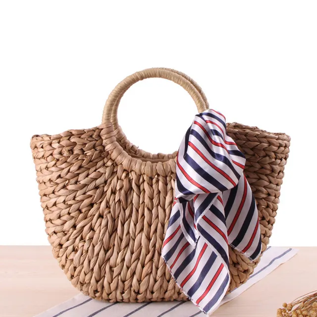 Carrying straw bag Silk Scarves - Shop at LoveMi